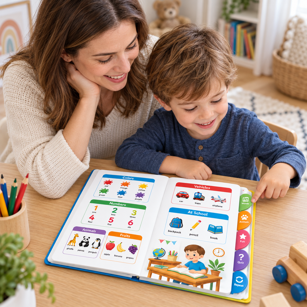 500 Words Interactive Sound Book for Kids