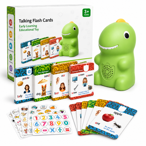 Talking Flash Cards Learning Toy – Interactive Vocabulary Reader for Kids